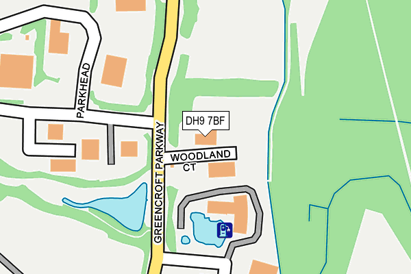 DH9 7BF map - OS OpenMap – Local (Ordnance Survey)