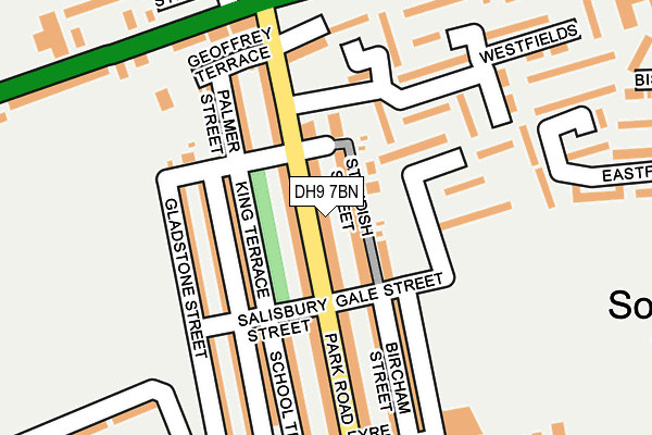 DH9 7BN map - OS OpenMap – Local (Ordnance Survey)