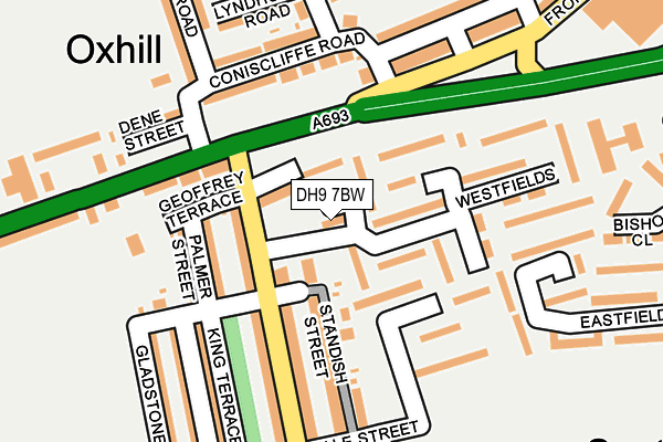 DH9 7BW map - OS OpenMap – Local (Ordnance Survey)