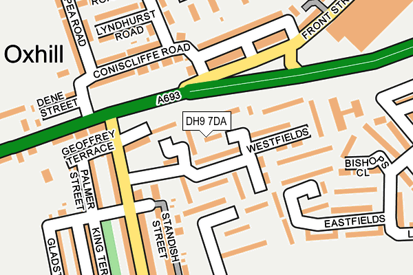 DH9 7DA map - OS OpenMap – Local (Ordnance Survey)