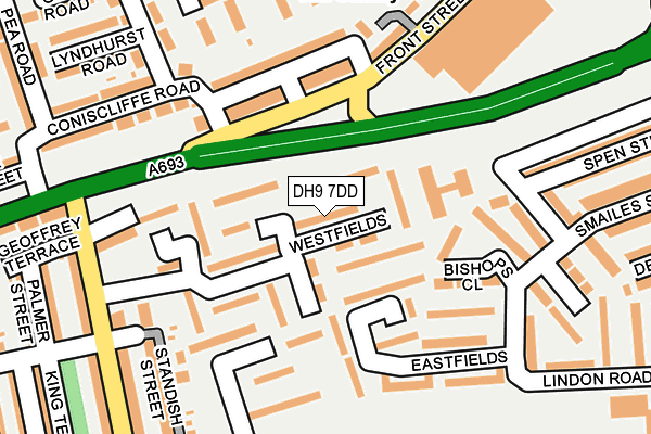 DH9 7DD map - OS OpenMap – Local (Ordnance Survey)