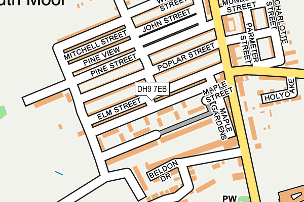 DH9 7EB map - OS OpenMap – Local (Ordnance Survey)