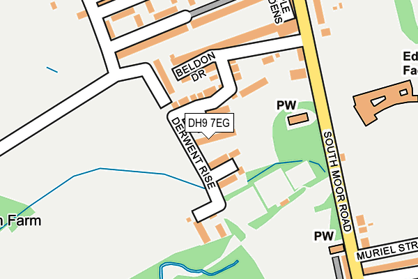 DH9 7EG map - OS OpenMap – Local (Ordnance Survey)