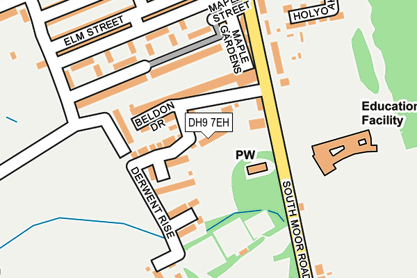 DH9 7EH map - OS OpenMap – Local (Ordnance Survey)