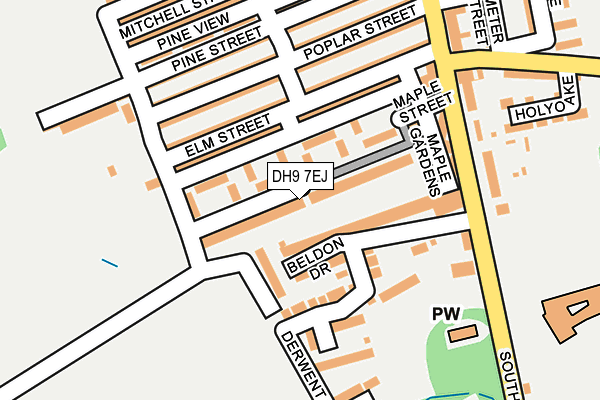 DH9 7EJ map - OS OpenMap – Local (Ordnance Survey)