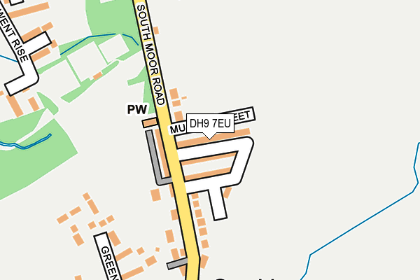 DH9 7EU map - OS OpenMap – Local (Ordnance Survey)