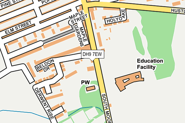 DH9 7EW map - OS OpenMap – Local (Ordnance Survey)