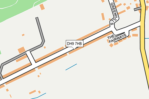 DH9 7HB map - OS OpenMap – Local (Ordnance Survey)