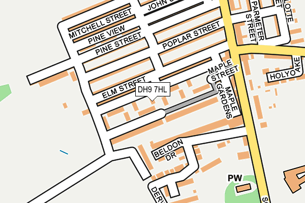 DH9 7HL map - OS OpenMap – Local (Ordnance Survey)