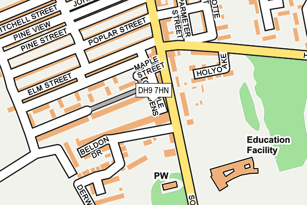 DH9 7HN map - OS OpenMap – Local (Ordnance Survey)