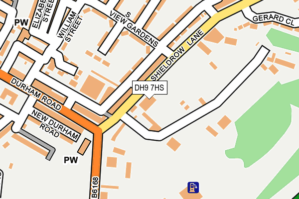 DH9 7HS map - OS OpenMap – Local (Ordnance Survey)