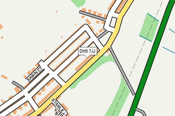 DH9 7JJ map - OS OpenMap – Local (Ordnance Survey)