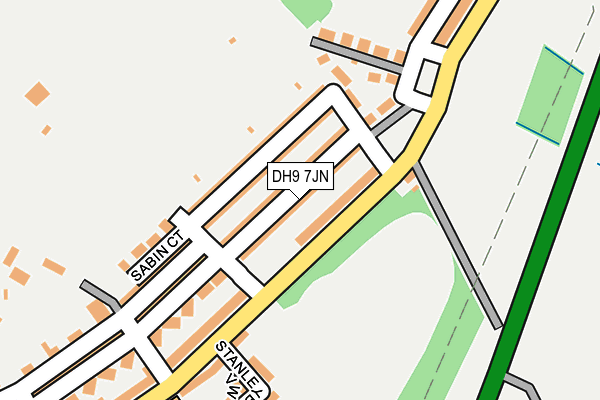 DH9 7JN map - OS OpenMap – Local (Ordnance Survey)