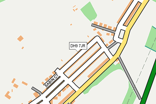 DH9 7JR map - OS OpenMap – Local (Ordnance Survey)