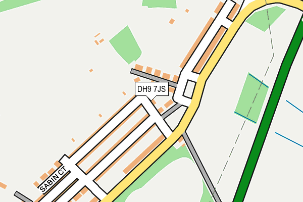 DH9 7JS map - OS OpenMap – Local (Ordnance Survey)