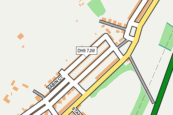 DH9 7JW map - OS OpenMap – Local (Ordnance Survey)