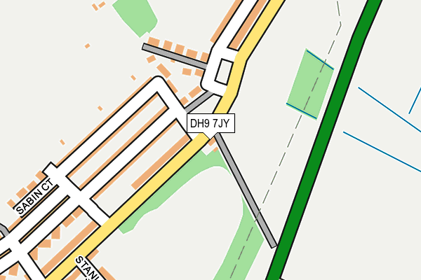DH9 7JY map - OS OpenMap – Local (Ordnance Survey)
