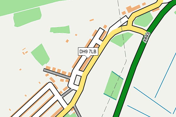DH9 7LB map - OS OpenMap – Local (Ordnance Survey)