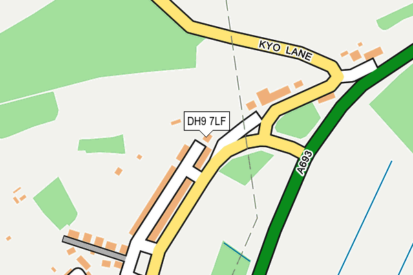 DH9 7LF map - OS OpenMap – Local (Ordnance Survey)