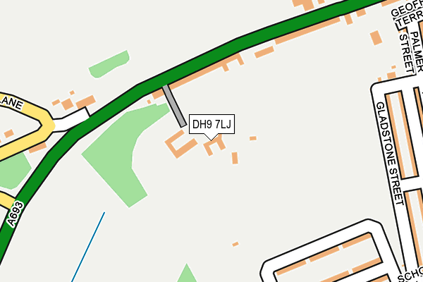 DH9 7LJ map - OS OpenMap – Local (Ordnance Survey)