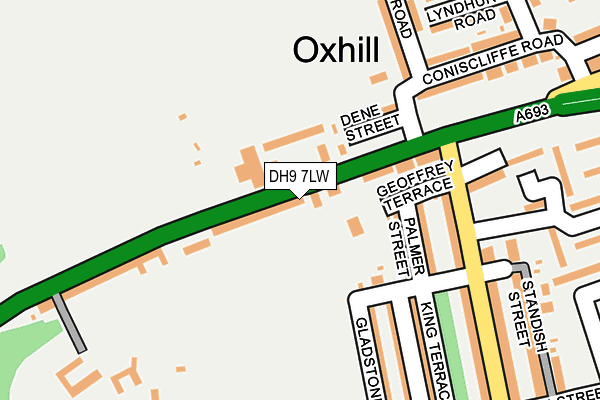 DH9 7LW map - OS OpenMap – Local (Ordnance Survey)