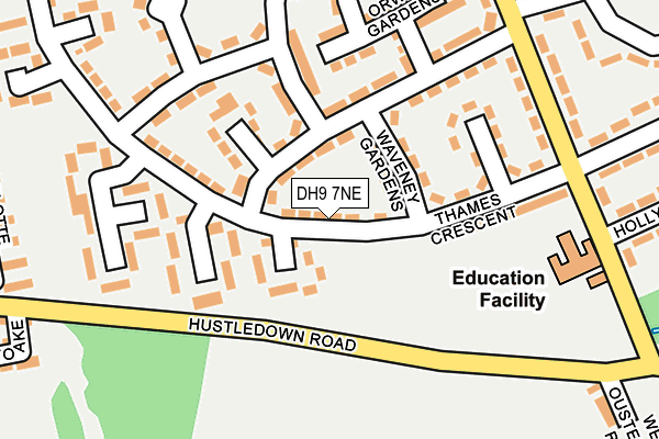 DH9 7NE map - OS OpenMap – Local (Ordnance Survey)