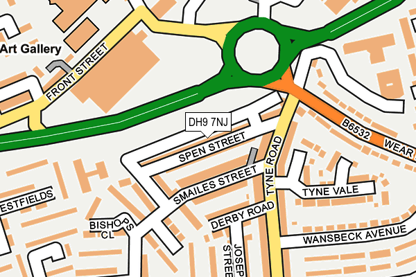 DH9 7NJ map - OS OpenMap – Local (Ordnance Survey)