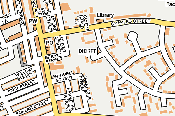DH9 7PT map - OS OpenMap – Local (Ordnance Survey)