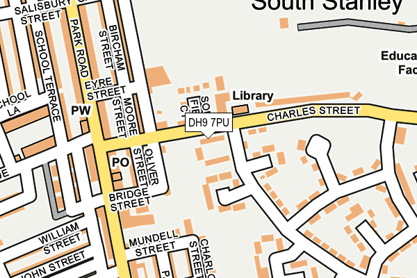 DH9 7PU map - OS OpenMap – Local (Ordnance Survey)