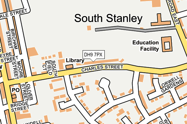 DH9 7PX map - OS OpenMap – Local (Ordnance Survey)