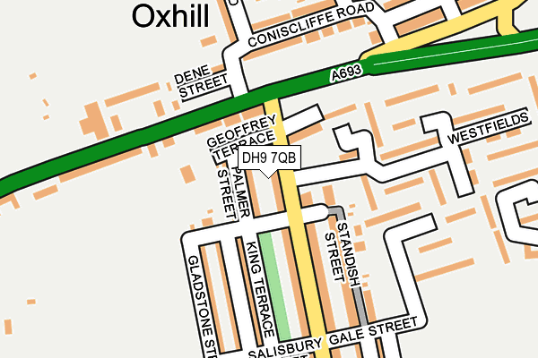 DH9 7QB map - OS OpenMap – Local (Ordnance Survey)