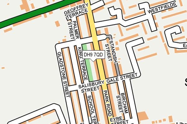 DH9 7QD map - OS OpenMap – Local (Ordnance Survey)
