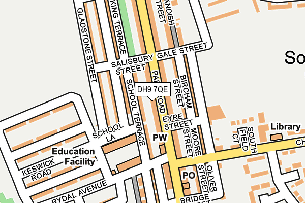 DH9 7QE map - OS OpenMap – Local (Ordnance Survey)