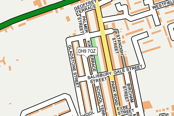 DH9 7QZ map - OS OpenMap – Local (Ordnance Survey)