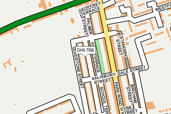 DH9 7RB map - OS OpenMap – Local (Ordnance Survey)