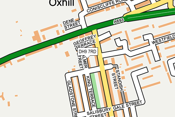 DH9 7RD map - OS OpenMap – Local (Ordnance Survey)