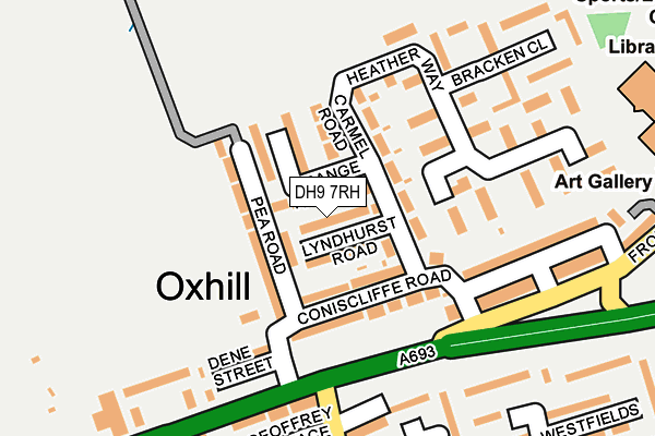 DH9 7RH map - OS OpenMap – Local (Ordnance Survey)