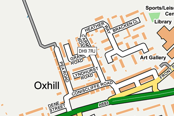 DH9 7RJ map - OS OpenMap – Local (Ordnance Survey)