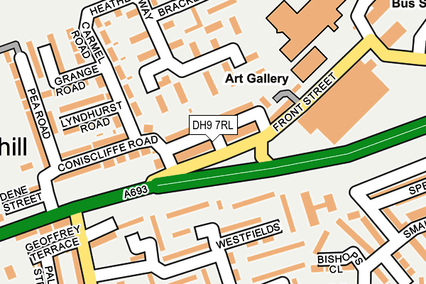 DH9 7RL map - OS OpenMap – Local (Ordnance Survey)