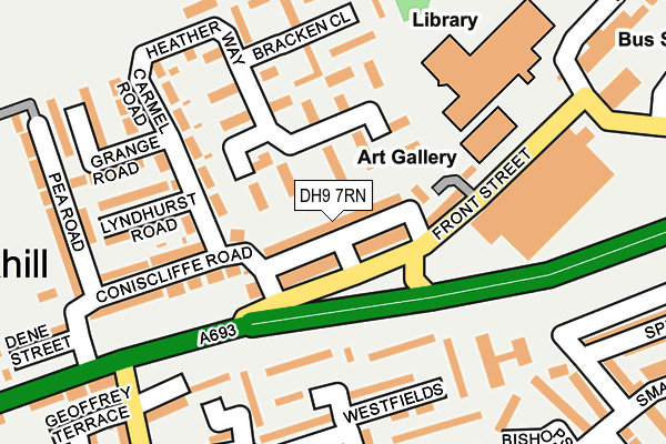 DH9 7RN map - OS OpenMap – Local (Ordnance Survey)