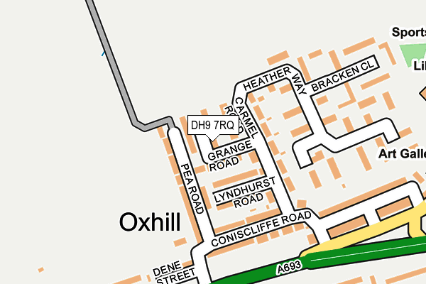 DH9 7RQ map - OS OpenMap – Local (Ordnance Survey)