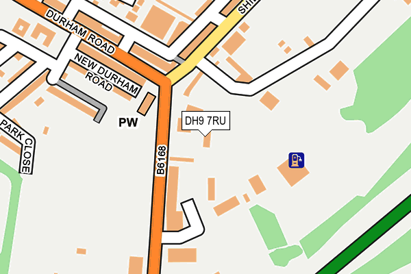 DH9 7RU map - OS OpenMap – Local (Ordnance Survey)