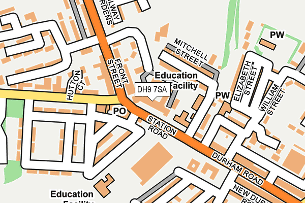 DH9 7SA map - OS OpenMap – Local (Ordnance Survey)