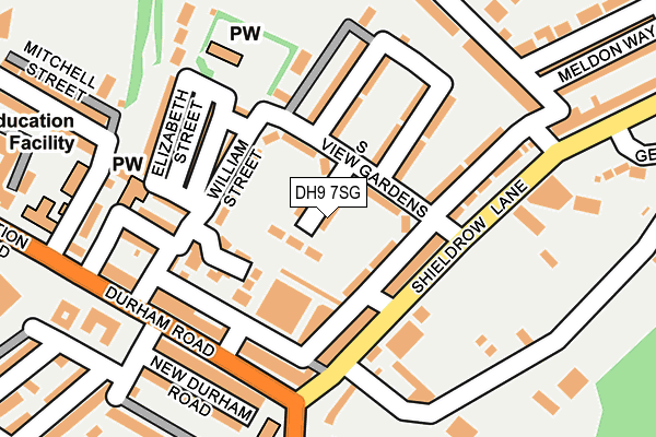 DH9 7SG map - OS OpenMap – Local (Ordnance Survey)