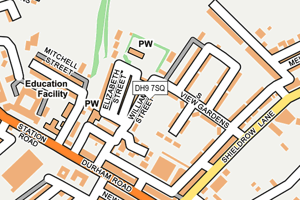 DH9 7SQ map - OS OpenMap – Local (Ordnance Survey)
