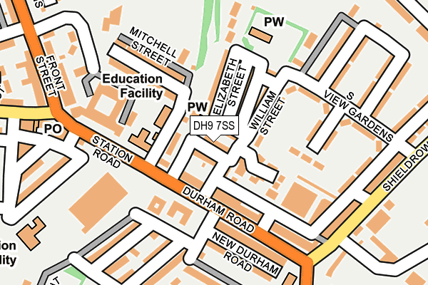 DH9 7SS map - OS OpenMap – Local (Ordnance Survey)