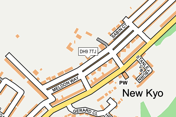 DH9 7TJ map - OS OpenMap – Local (Ordnance Survey)