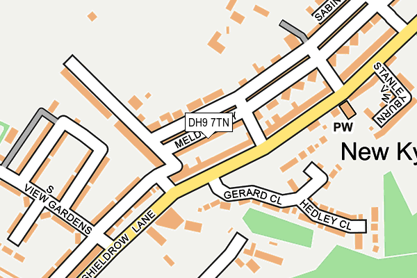 DH9 7TN map - OS OpenMap – Local (Ordnance Survey)