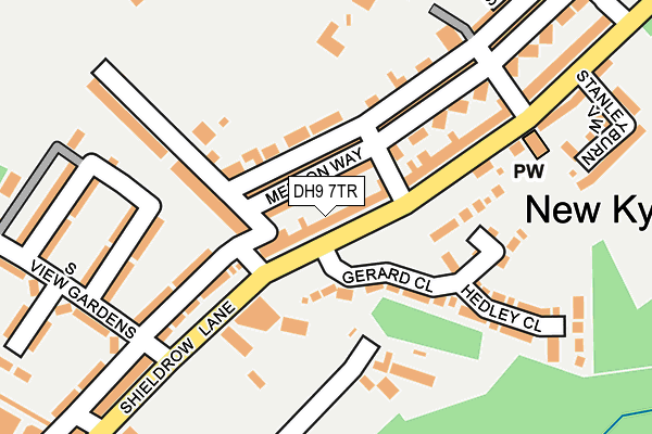 DH9 7TR map - OS OpenMap – Local (Ordnance Survey)