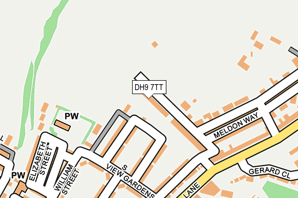 DH9 7TT map - OS OpenMap – Local (Ordnance Survey)